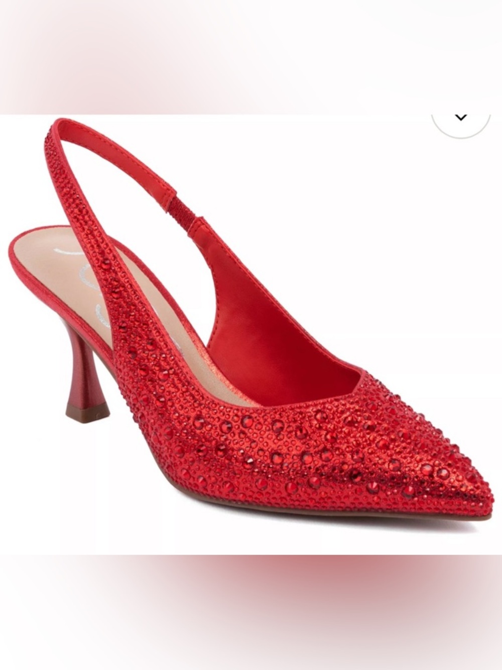 Sugar Red Crystal-Embellished Slingback Pump, size 7.5